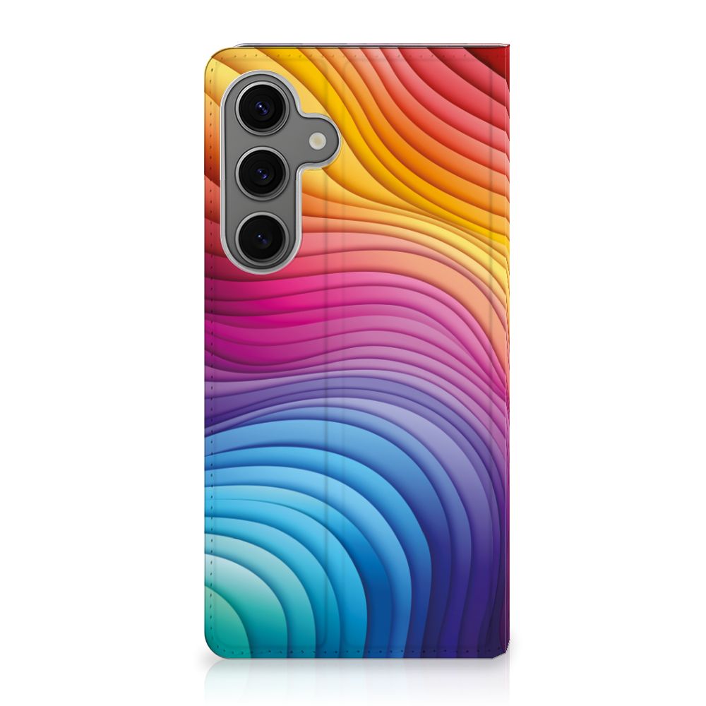 Samsung Galaxy S25 Plus Stand Case Regenboog zijaanzicht