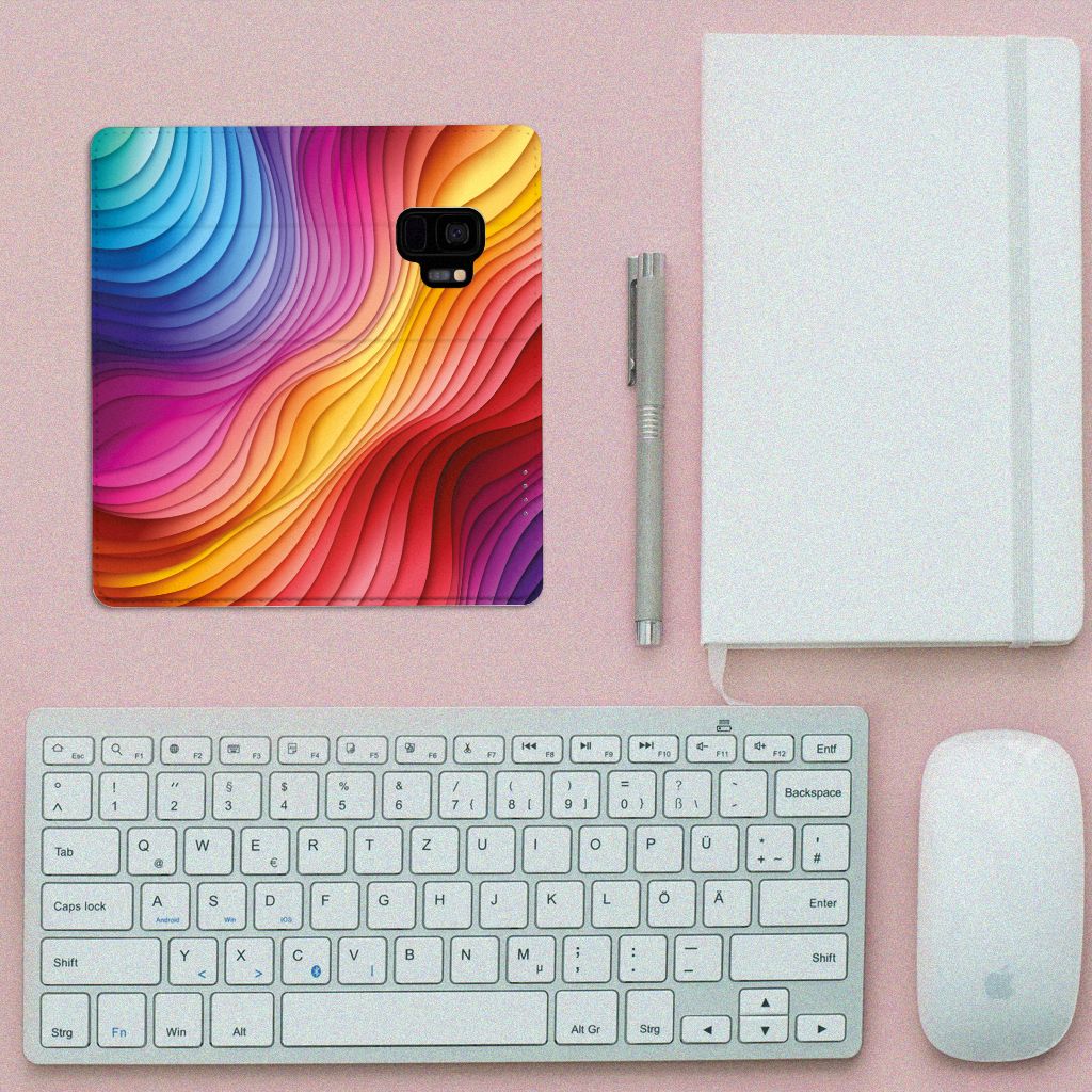 Samsung Galaxy S9 Stand Case voor Samsung Galaxy S9 Regenboog designkleur aanzicht