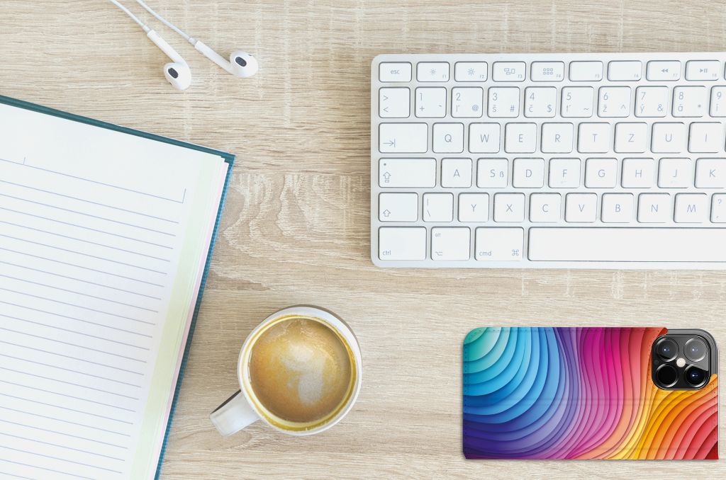 iPhone 12 Pro Max Stand Case voor iPhone 12 Pro Max Regenboog bovenkant