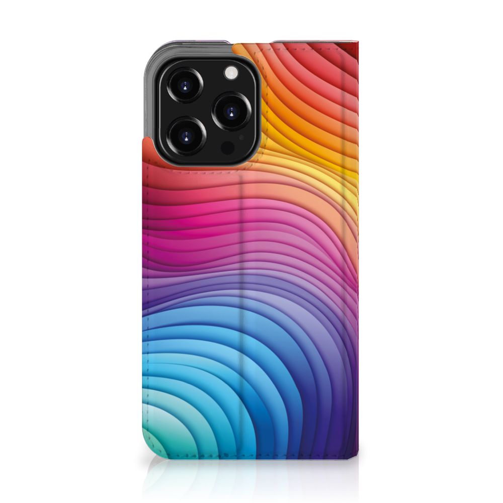 Apple iPhone 13 Pro Stand Case voor iPhone 13 Pro Regenboog voorkant