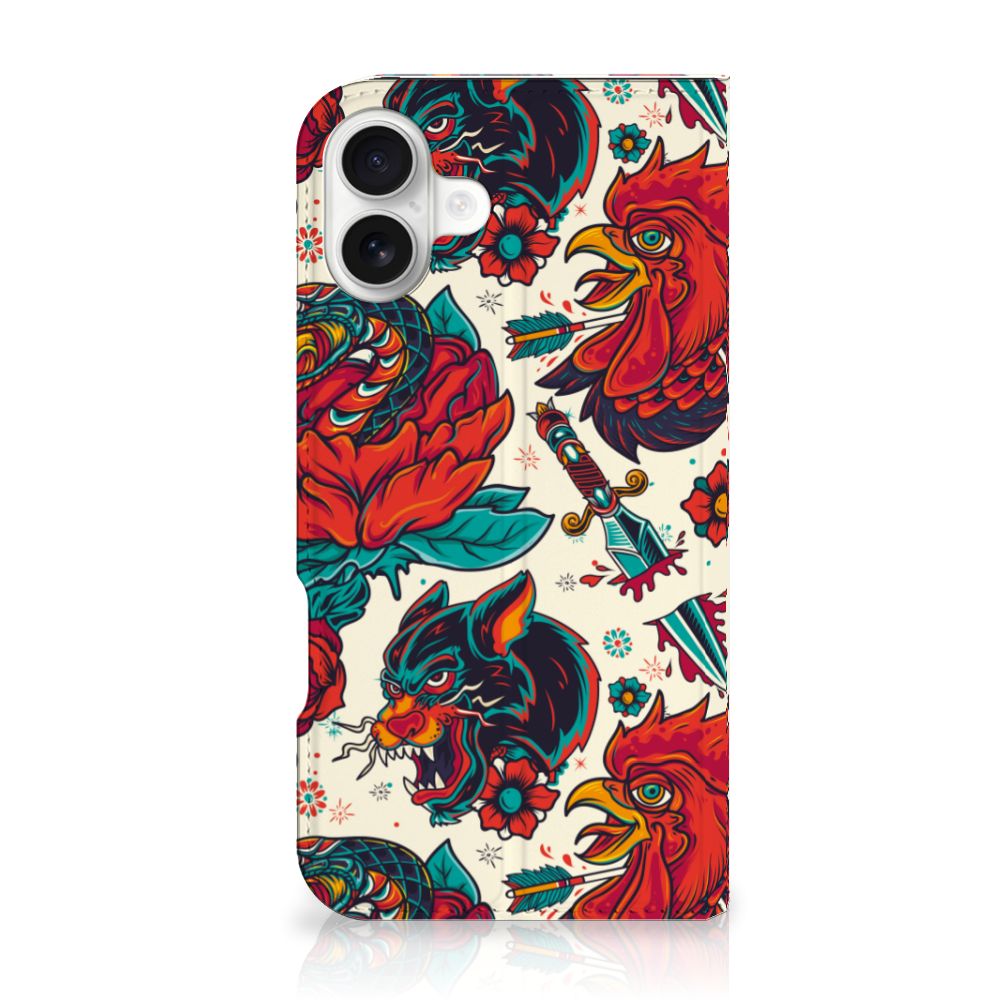 Stand Case voor iPhone 16 Plus Old Skool old skool design voorzijde