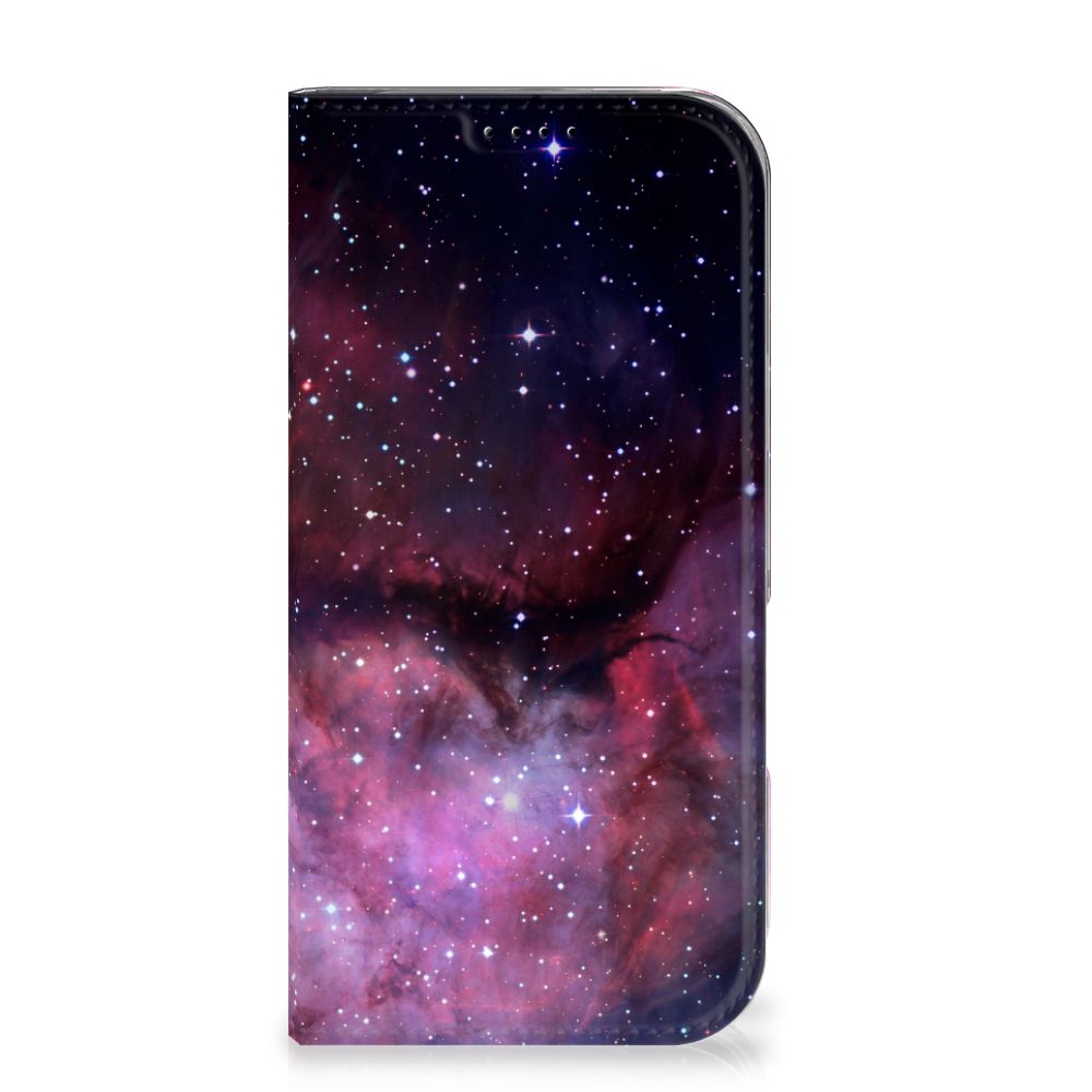 Stand Case voor iPhone 16 Pro Galaxy heelal design voorkant