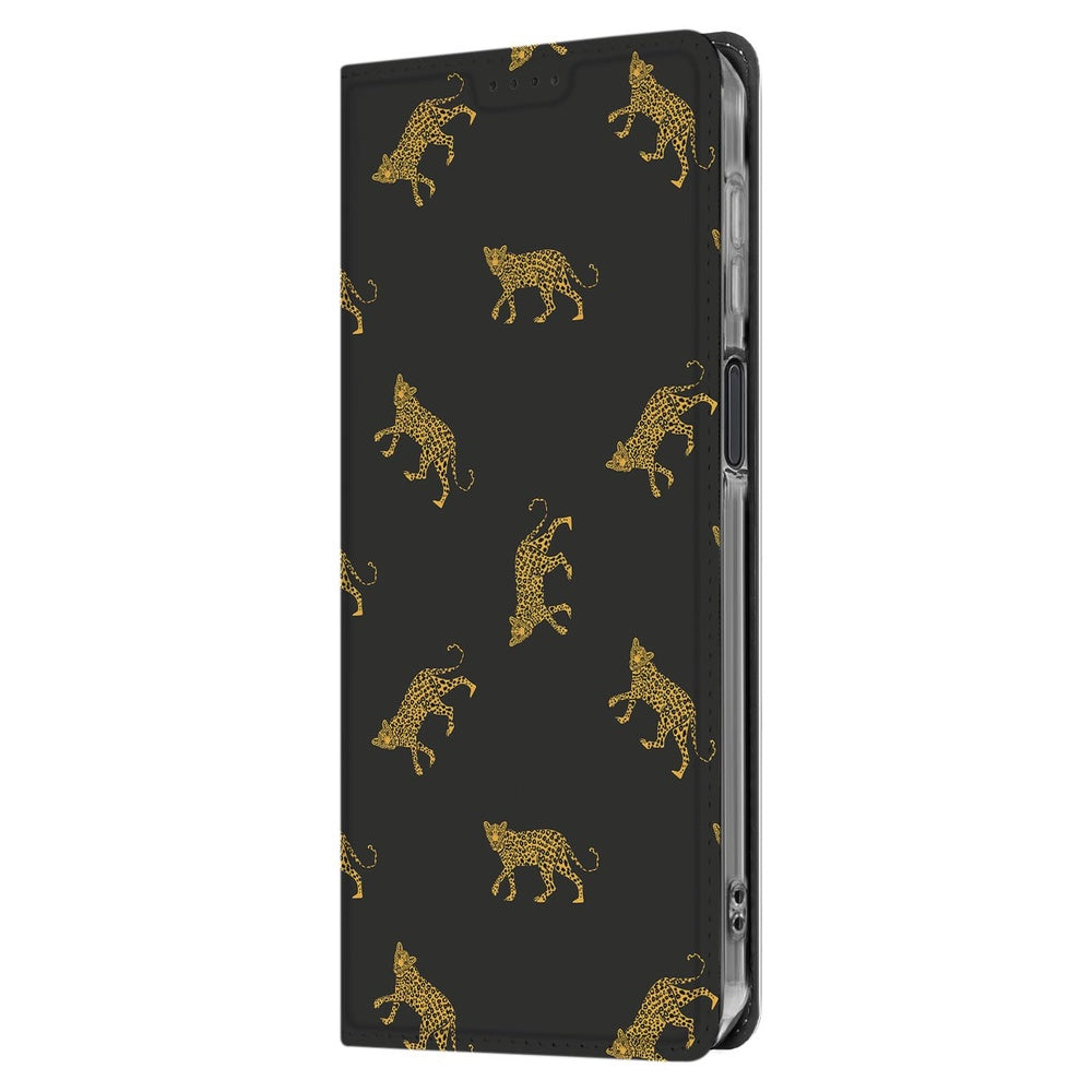 Samsung Galaxy Xcover 7 Pro Standcase Hoesje Leopards Vooraanzicht.