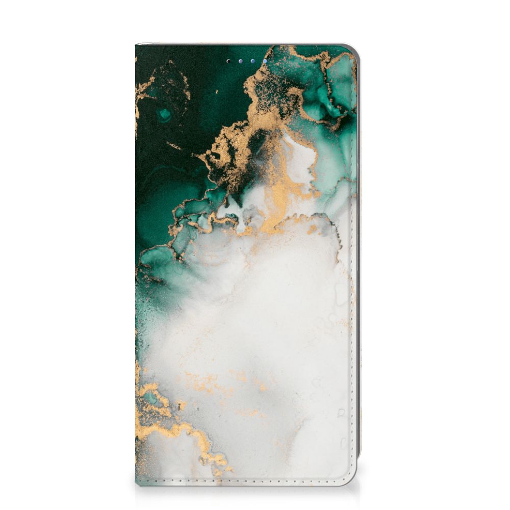 Standcase voor Google Pixel 9 | 9 Pro Marmer Groen voorkant