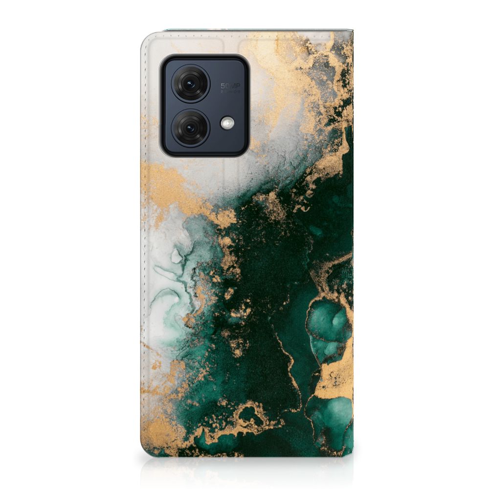 Standcase voor Motorola Moto G84 Marmer Groen met luxe uitstraling en bescherming, ideaal als cadeau 🎁.