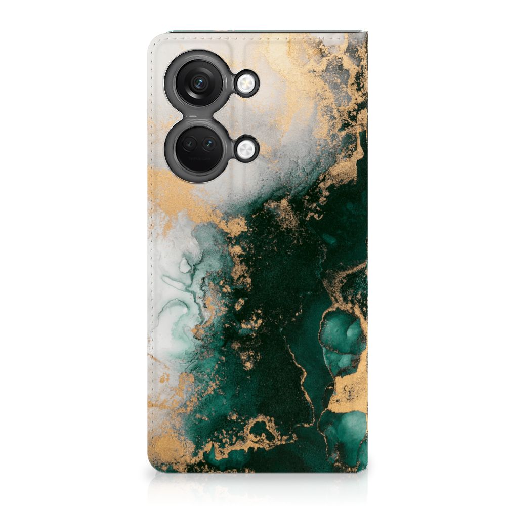 OnePlus Nord 3 Standcase Marmer Groen Design Aanzicht