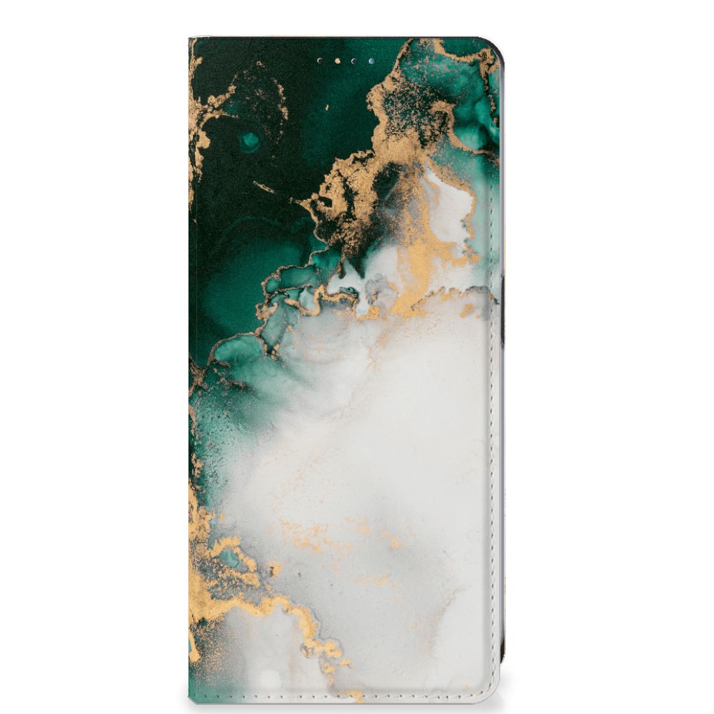 OnePlus Nord CE 3 Lite Standcase Marmer Groen voorkant