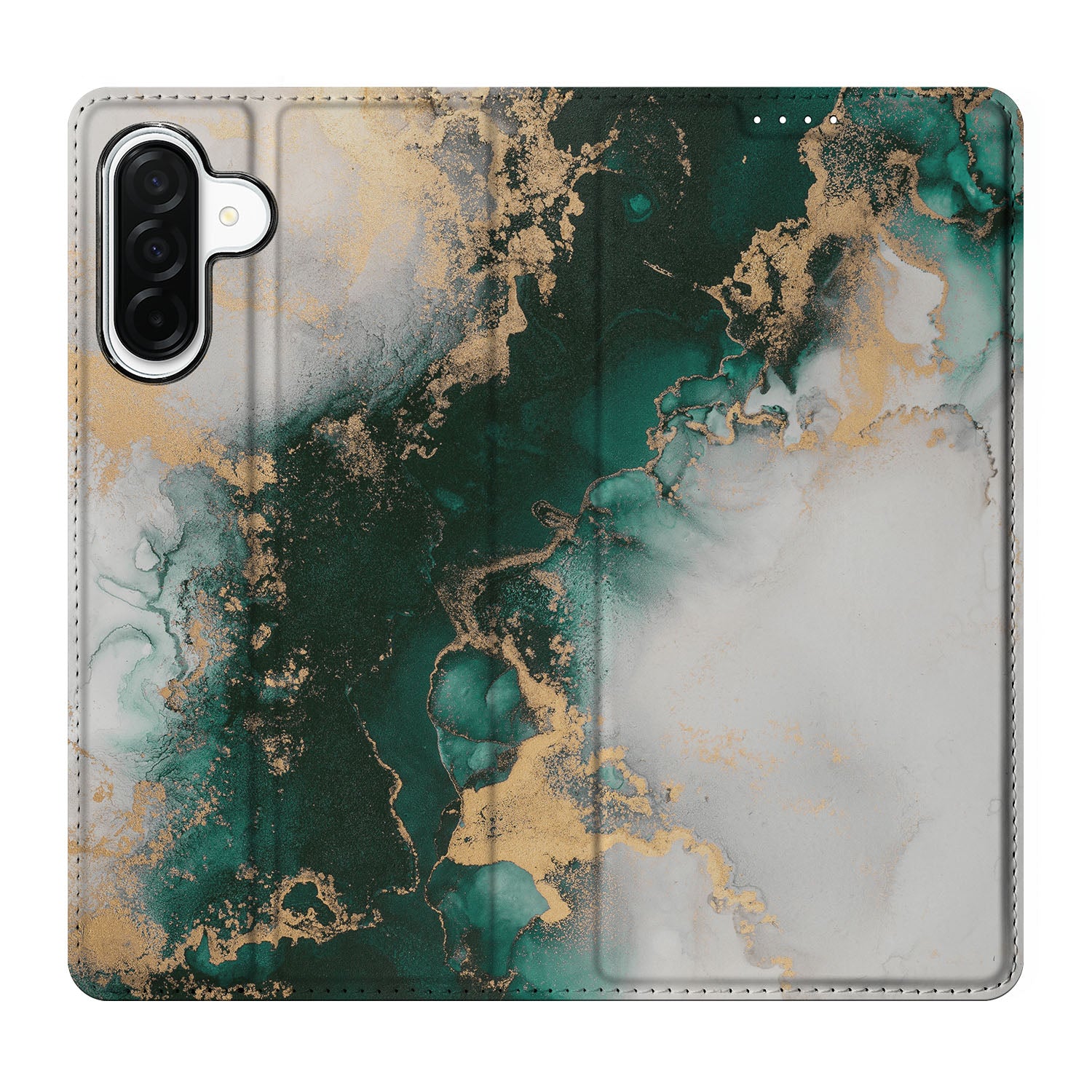 Samsung Galaxy A26 Standcase Marmer Groen achteraanzicht