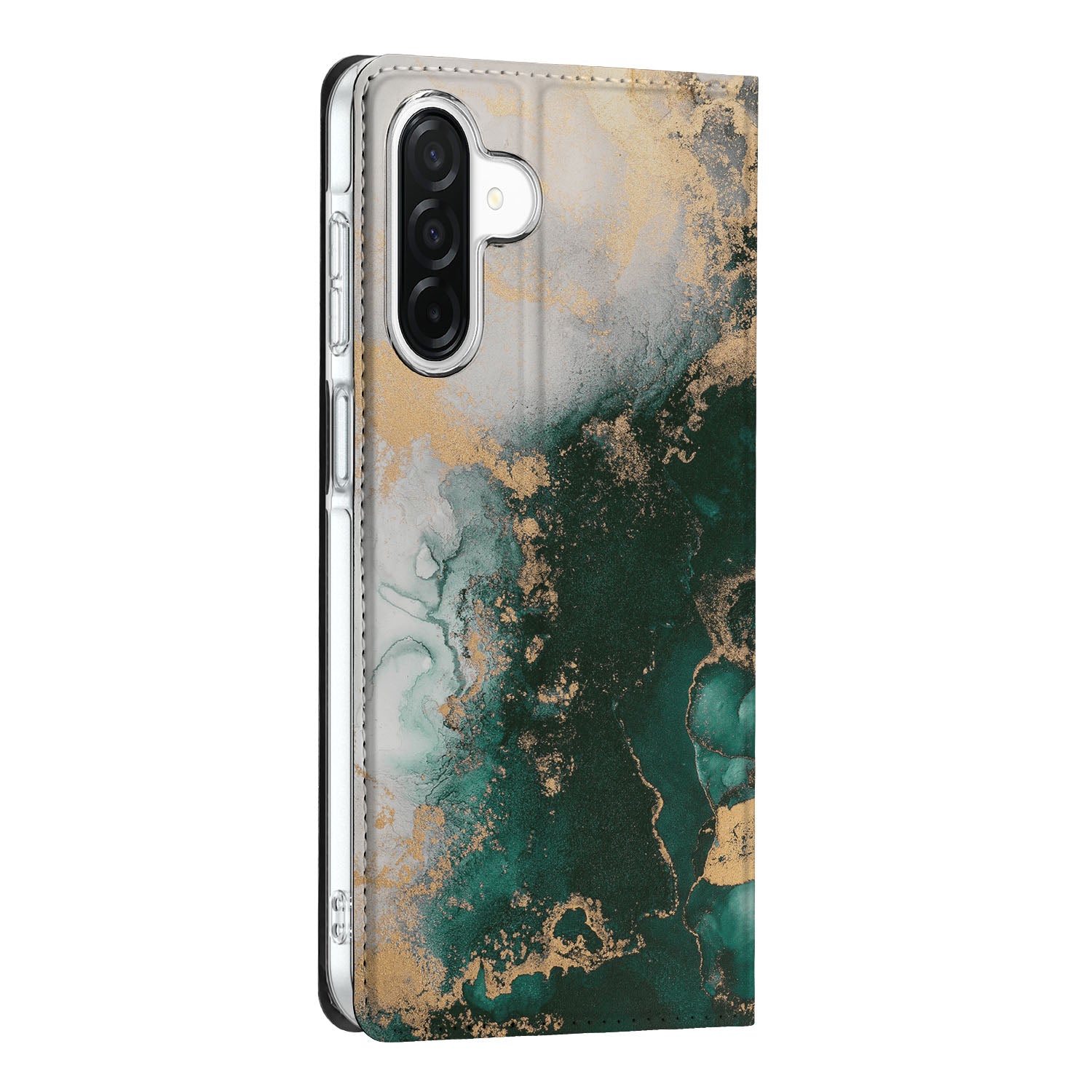 Samsung Galaxy A26 Standcase Marmer Groen Aanzicht