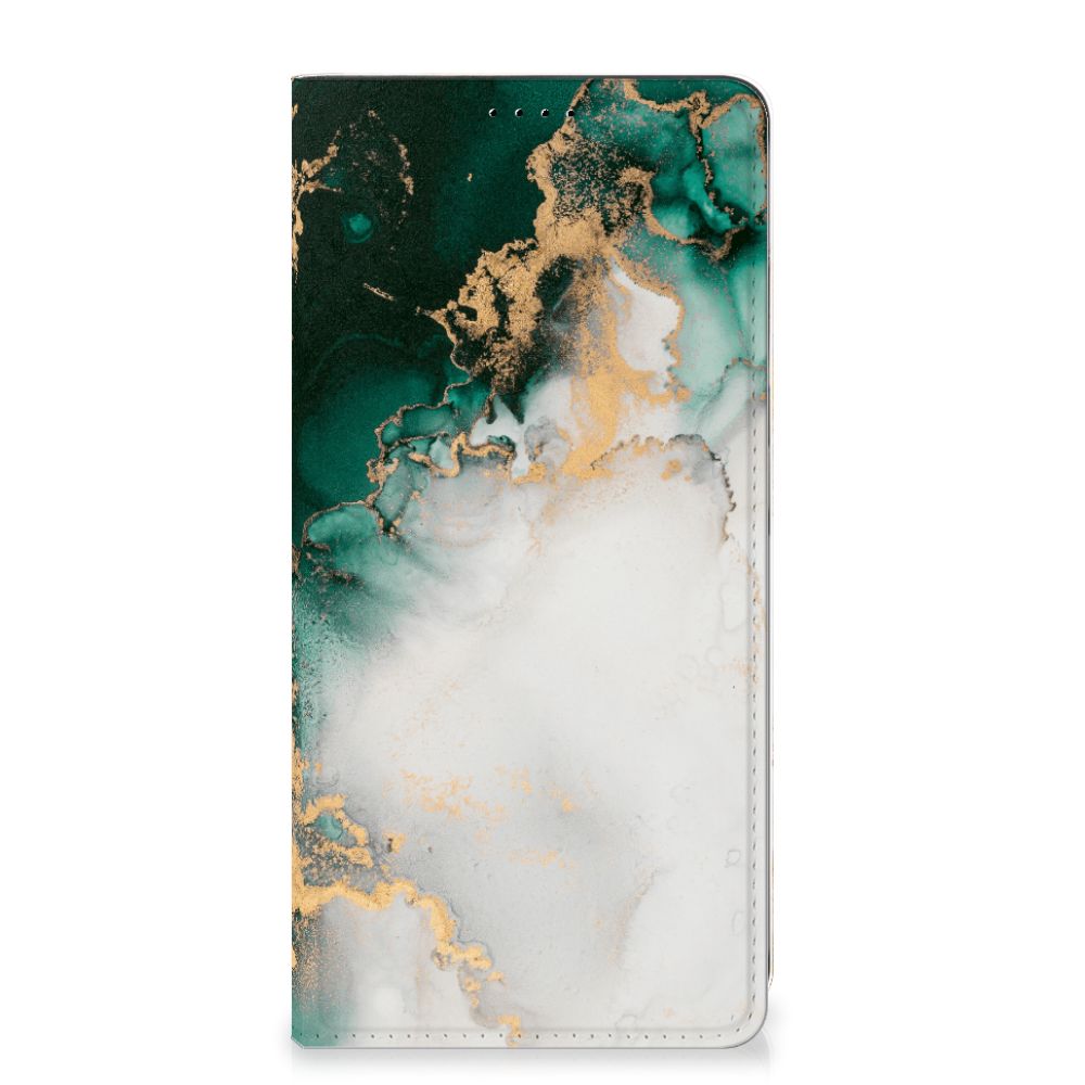 Standcase voor Samsung Galaxy A35 Marmer Groen met elegant design en duurzaamheid, perfect als cadeau! 🎁