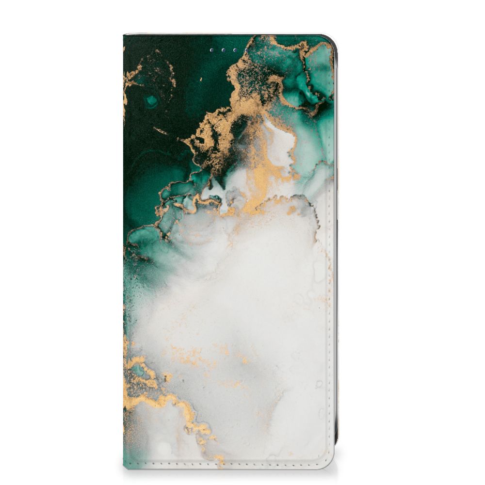 Samsung Galaxy S24FE Standcase Marmer Groen voorkant