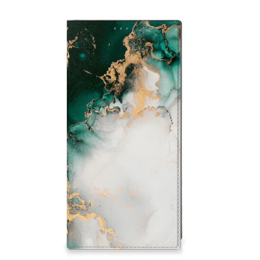 Samsung Galaxy S25 Ultra Standcase Marmer Groen voorkant