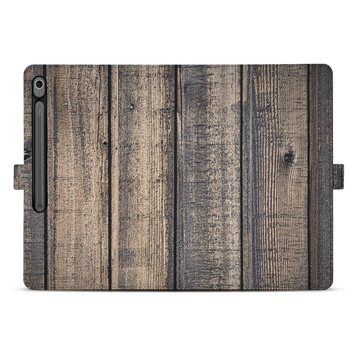 Samsung Galaxy Tab S10 FE Plus Steigerhout Book Case Hoesje met Standaard achterkant hout structuur