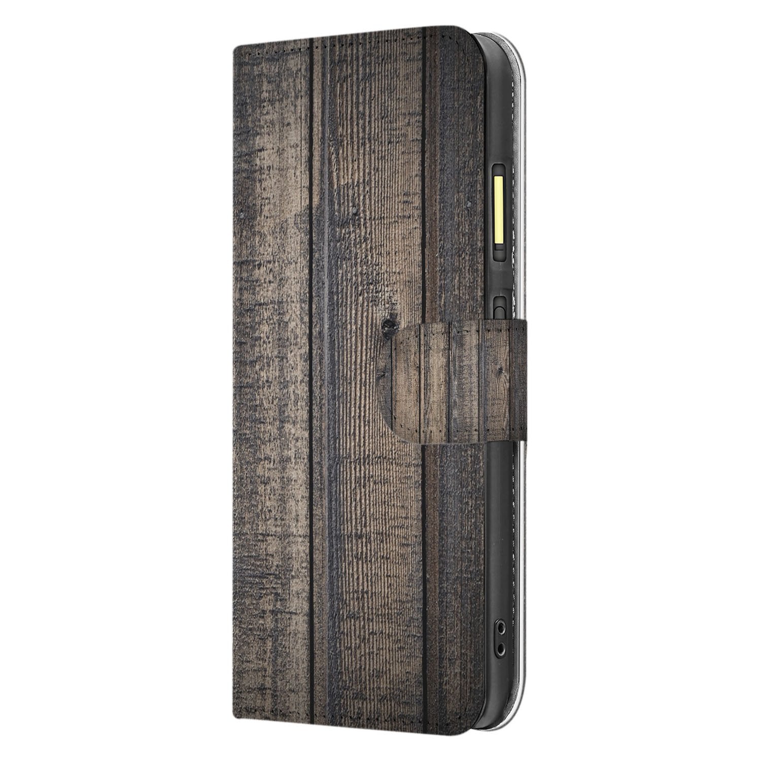 Steigerhout Fairphone 6 Bookcase Hoesje steigerhout design zijkant