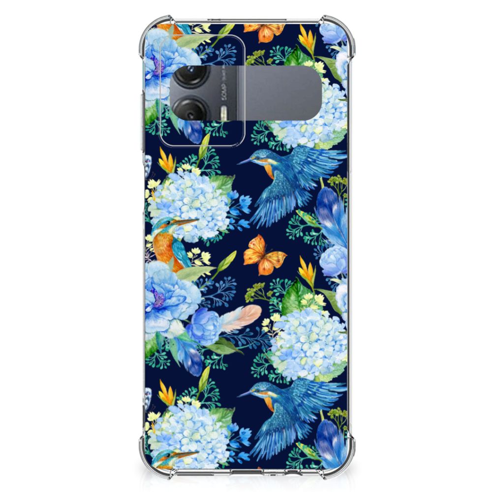 Stevig Telefoonhoesje voor Motorola Moto G53 Wooden Cubes B2C Telecom