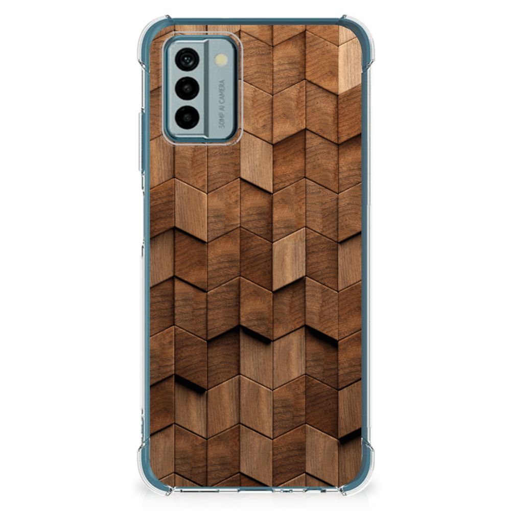 Stevig Telefoonhoesje voor Nokia G22 Wooden Cubes B2C Telecom
