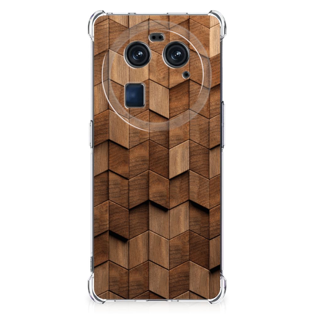 Stevig Telefoonhoesje voor OPPO Find X6 Wooden Cubes B2C Telecom