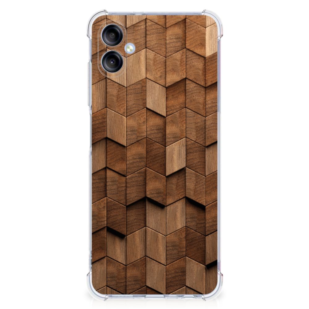 Stevig Telefoonhoesje voor Samsung Galaxy A05 Wooden Cubes B2C Telecom