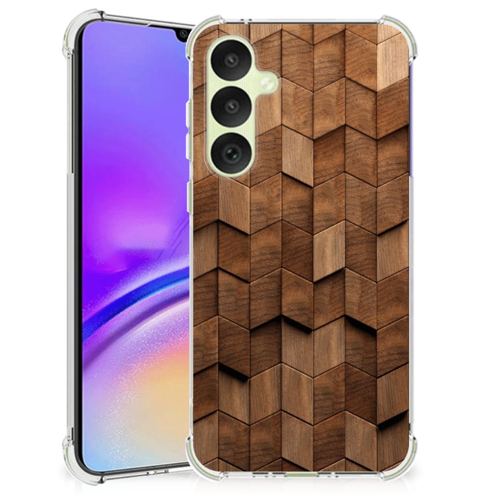 Stevig Telefoonhoesje voor Samsung Galaxy A35 Wooden Cubes B2C Telecom