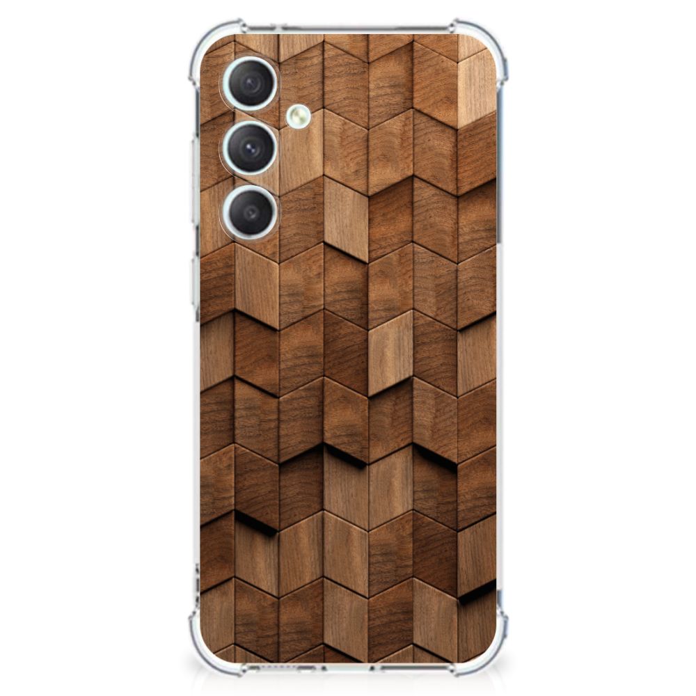 Stevig Telefoonhoesje voor Samsung Galaxy S23 FE Wooden Cubes B2C Telecom