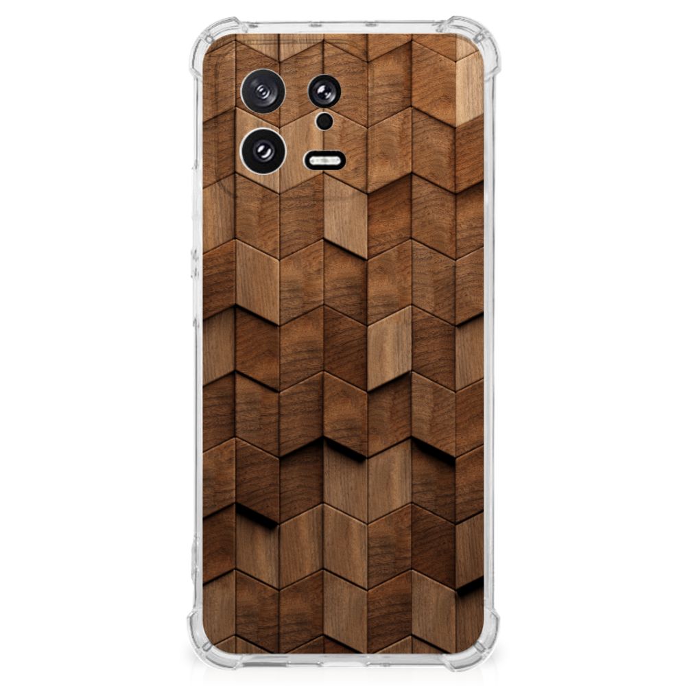Stevig Telefoonhoesje voor Xiaomi 13 Wooden Cubes B2C Telecom