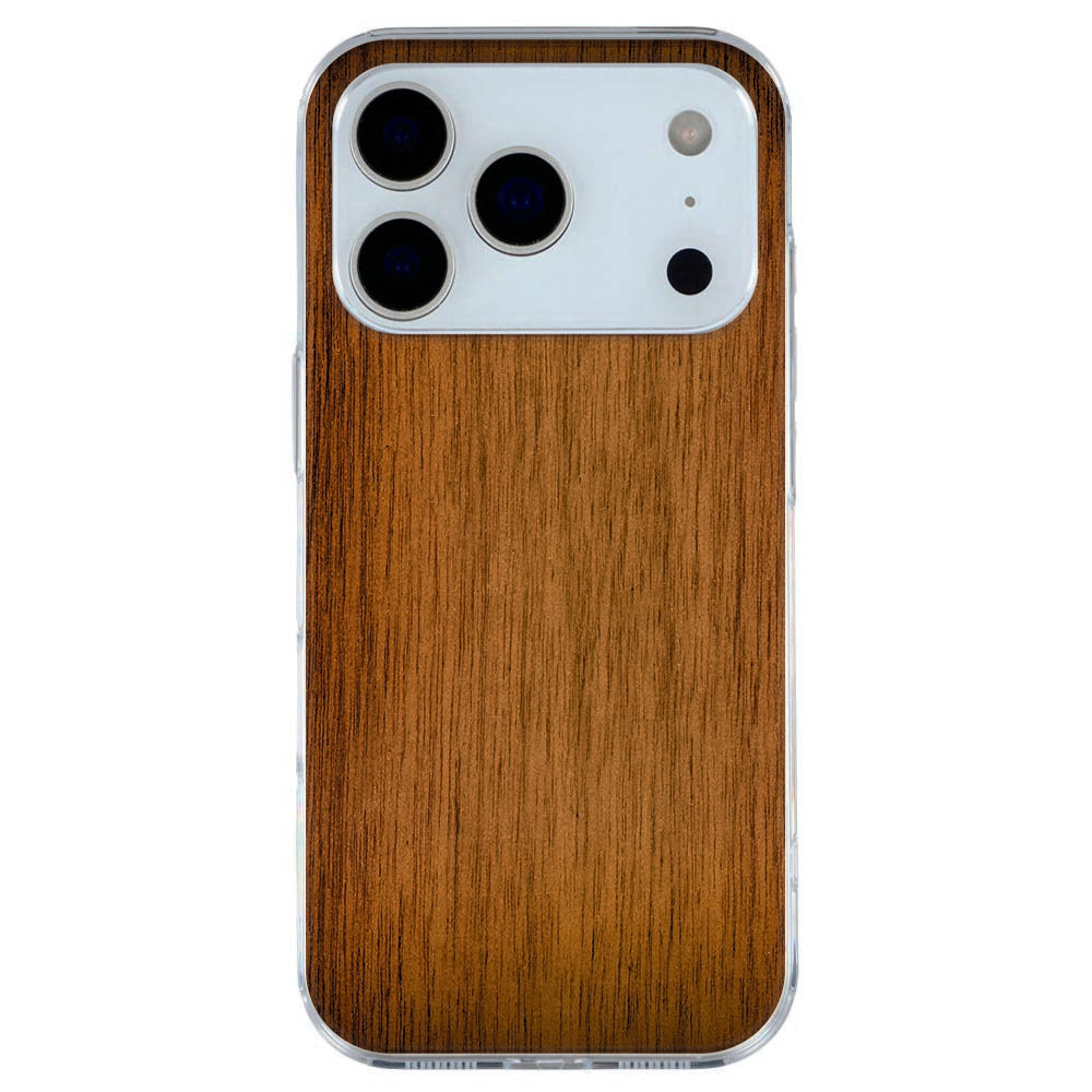 TPU Back Cover Hoesje Apple iPhone 17 Pro Donker Hout