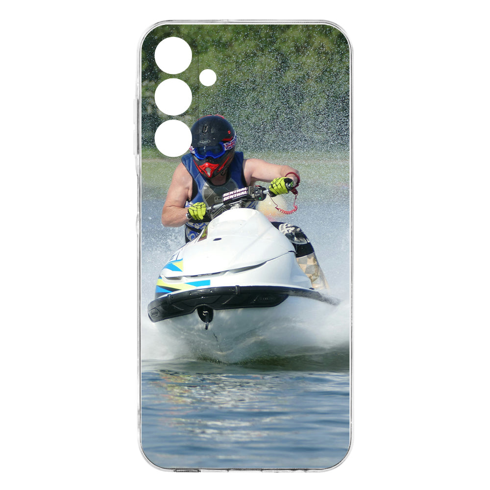 Samsung Galaxy A16 TPU Back Cover Hoesje Maken jetski actie design voorkant