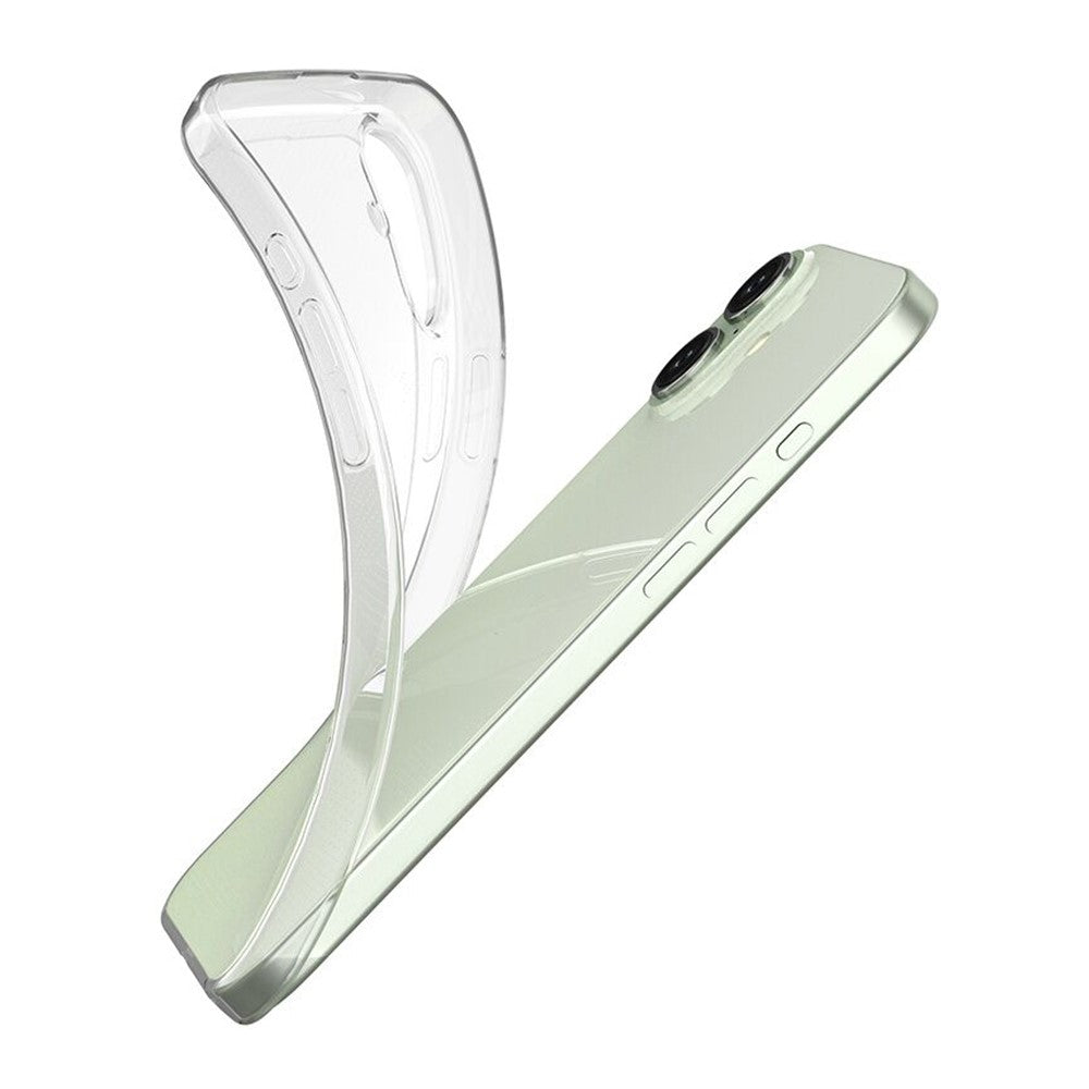 Apple iPhone 16 Plus TPU Back Cover Hoesje Transparant zijkant