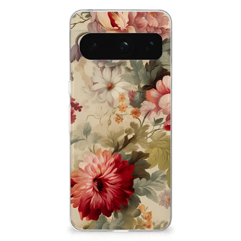 Google Pixel 8 Pro TPU Case voor Google Pixel 8 Pro Bloemen achterkant