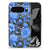Google Pixel 9 Pro XL TPU Case Flowers Blue bovenaanzicht