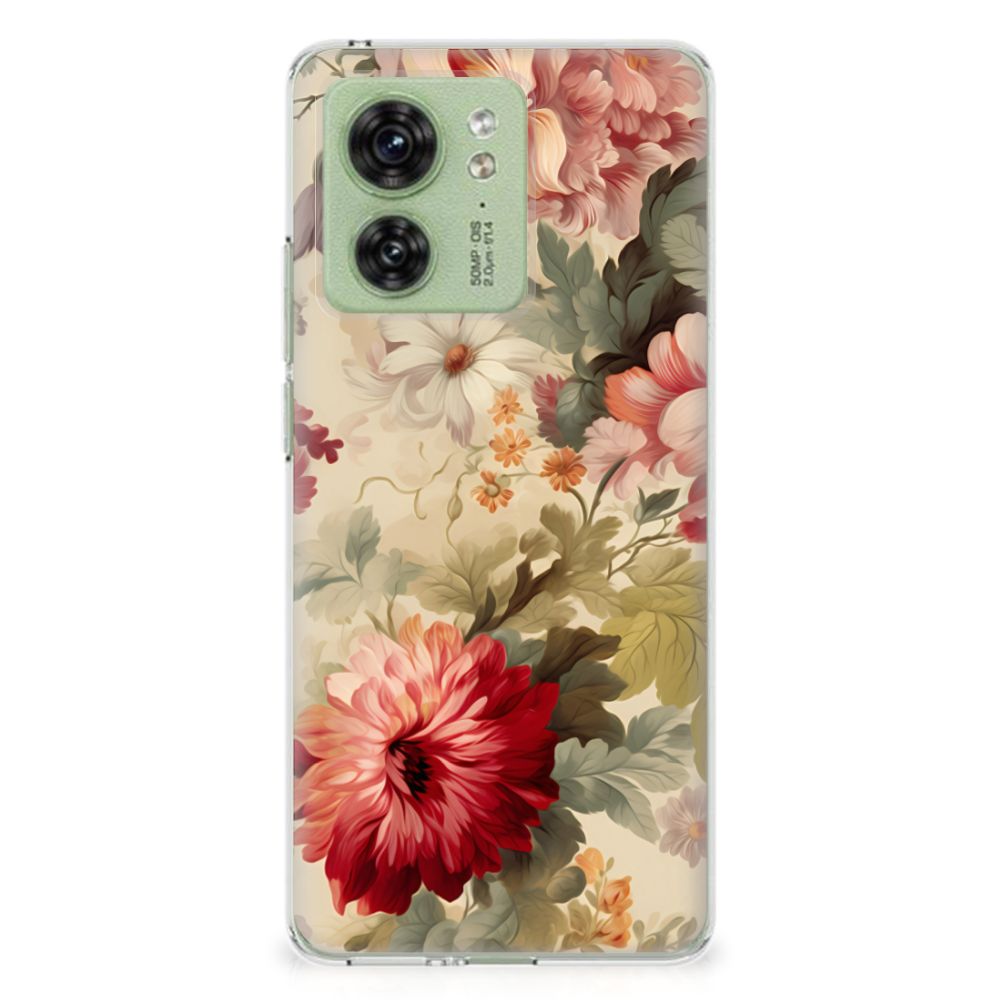 Motorola Edge 40 TPU Case Bloemen achterkant design