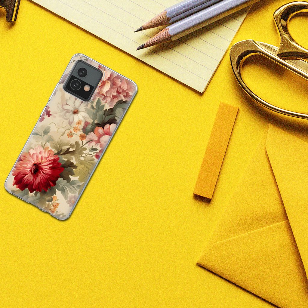 TPU Case voor Motorola Moto G72 Bloemen