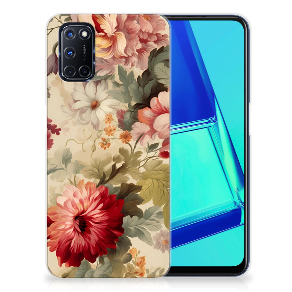OPPO A52 A72 TPU Case voor OPPO A52 A72 Bloemen achterkant