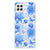 Samsung Galaxy A22 4G TPU Case Flowers Blue achteraanzicht