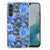 Samsung Galaxy A34 TPU Case Flowers Blue achterzijde