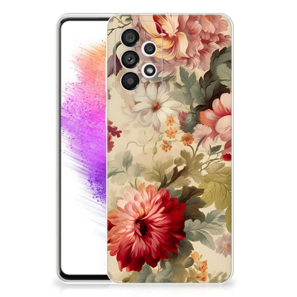 Samsung Galaxy A73 5G TPU Case Bloemen voorkant