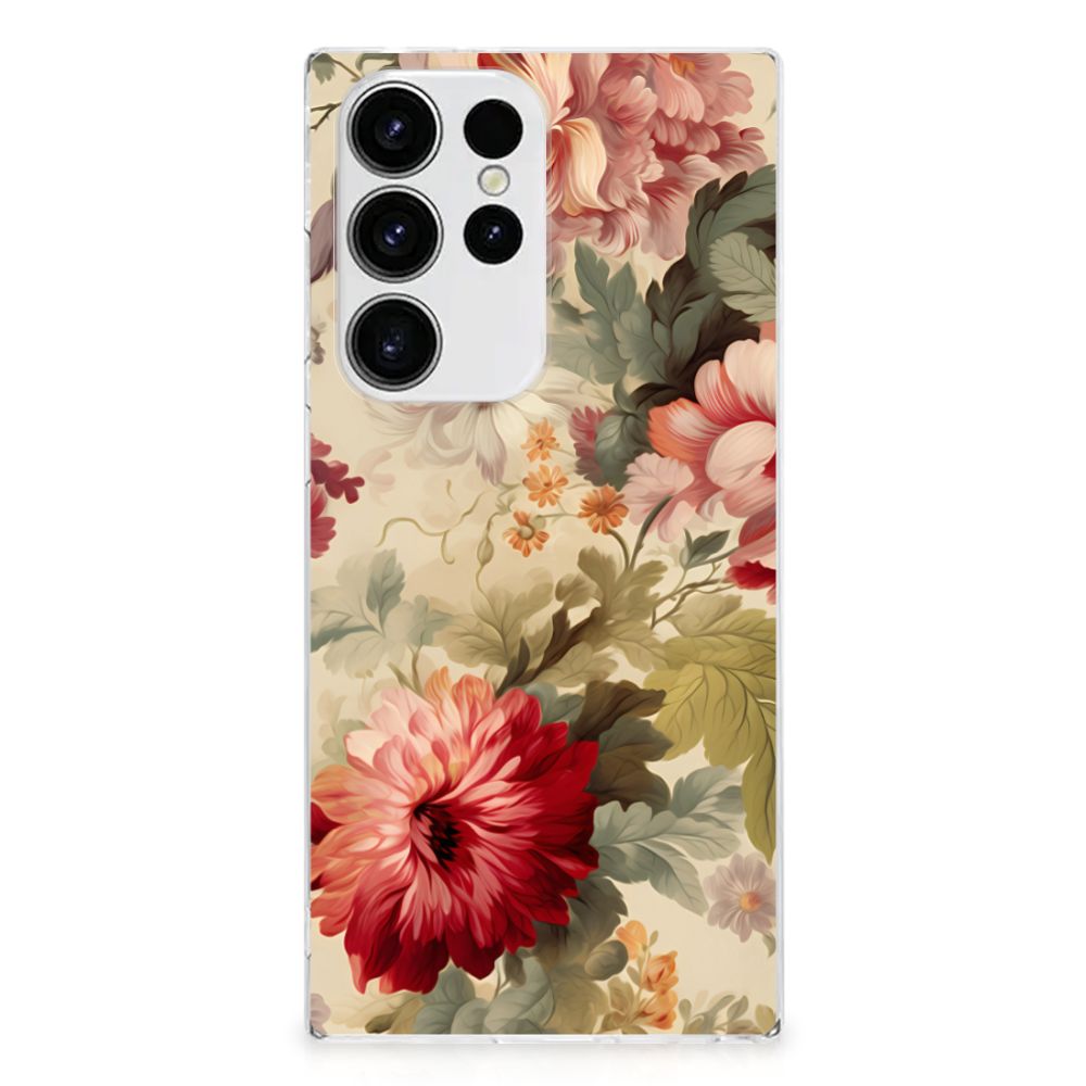 Samsung Galaxy S23 Ultra TPU Case Bloemen voorkant
