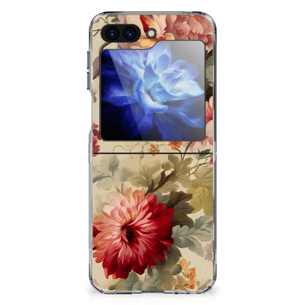 Samsung Galaxy Z Flip 6 TPU Case Bloemen achterkant