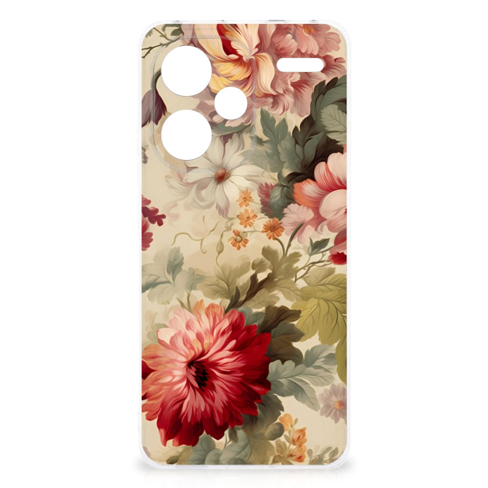 Xiaomi Redmi Note 13 Pro Plus TPU Case Bloemen aanzicht