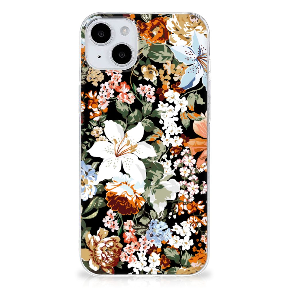 TPU Case voor iPhone 15 Dark Flowers B2C Telecom