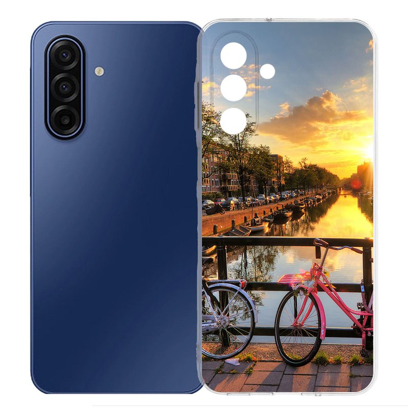 TPU Hoesje Samsung Galaxy A17 Amsterdamse Grachten Backcover design fietsen uitzicht