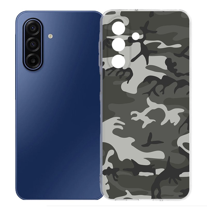 Samsung Galaxy A17 TPU Hoesje Army Light Backcover achteraanzicht camouflage ontwerp