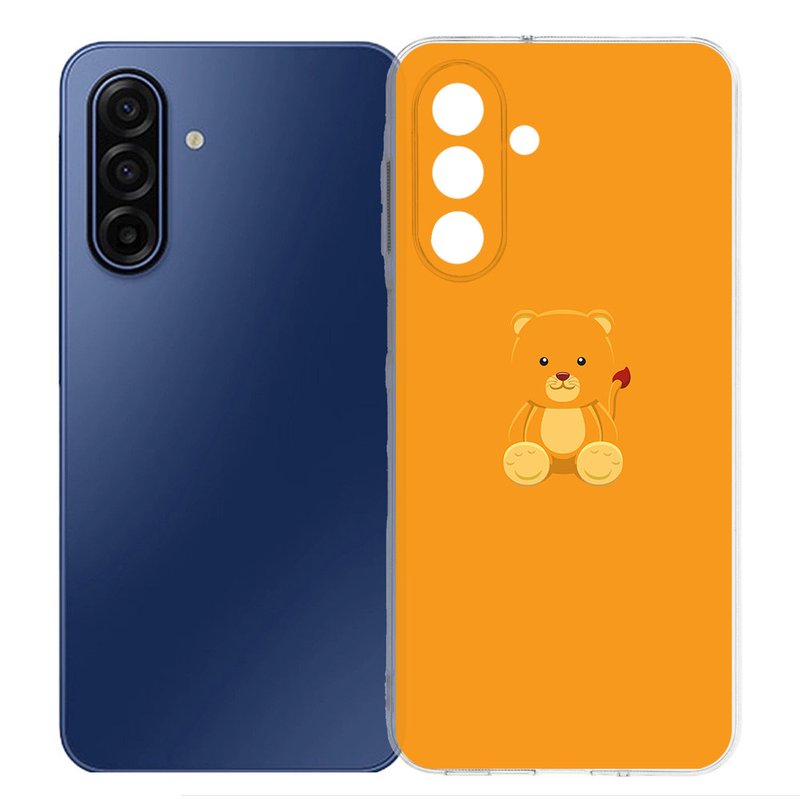 Samsung Galaxy A17 TPU Hoesje Baby Beer achterzijde oranje design