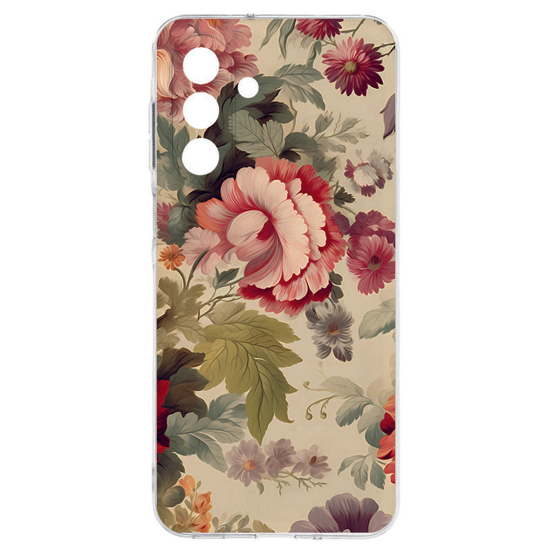 Samsung Galaxy A17 TPU Hoesje Lovely Flowers achterkant