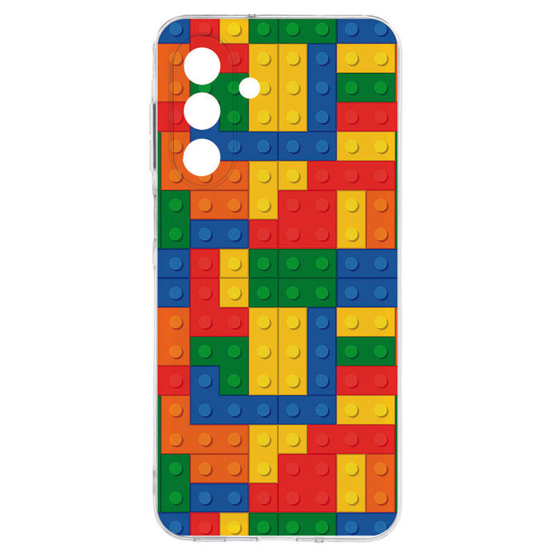 Samsung Galaxy A17 TPU Hoesje Blokken Backcover kleurrijk design achterzijde