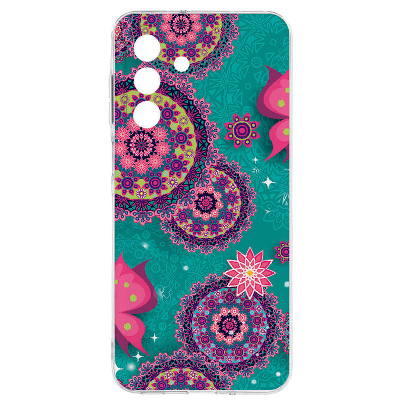 Samsung Galaxy A17 TPU Hoesje Cirkels en Vlinders Backcover design kleurrijk