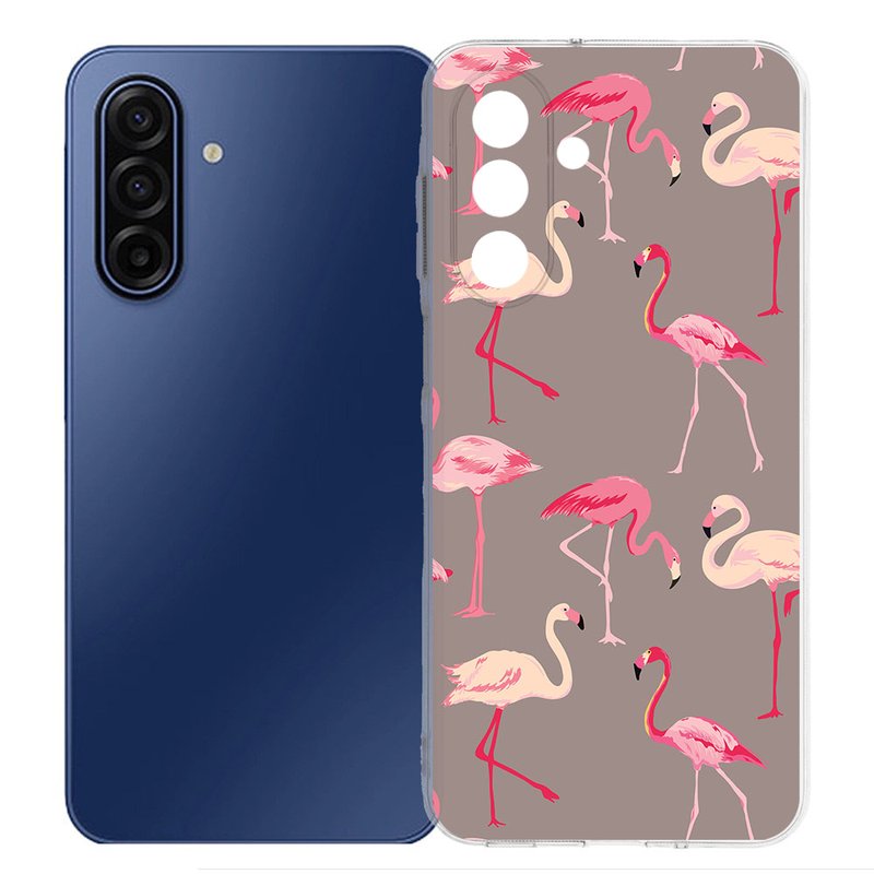 Samsung Galaxy A17 TPU Hoesje Flamingo Backcover flamingo design achterkant