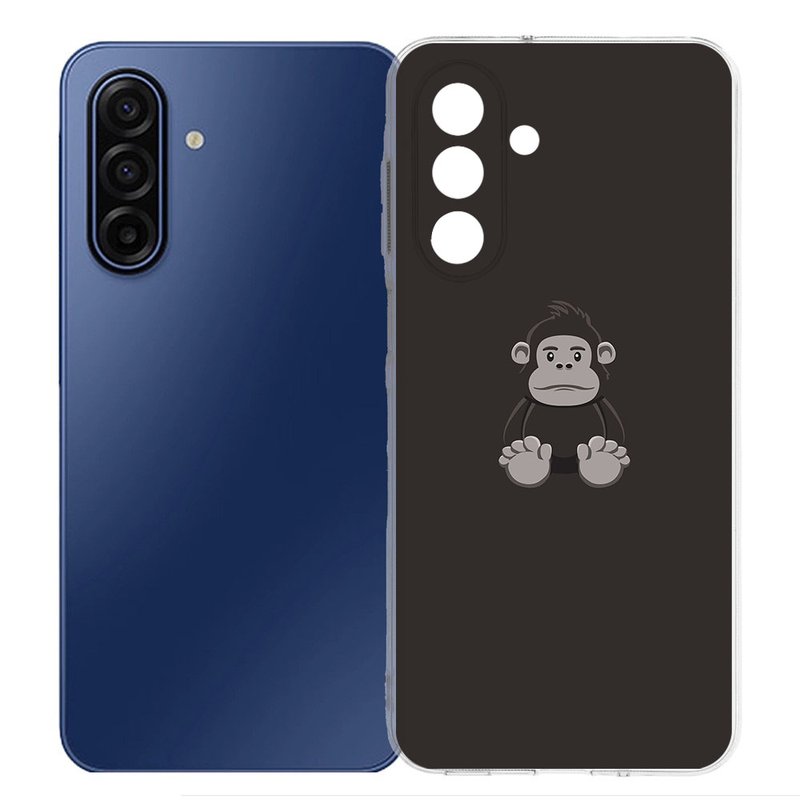Samsung Galaxy A17 TPU Hoesje Gorilla Backcover zwart achterzijde met aap