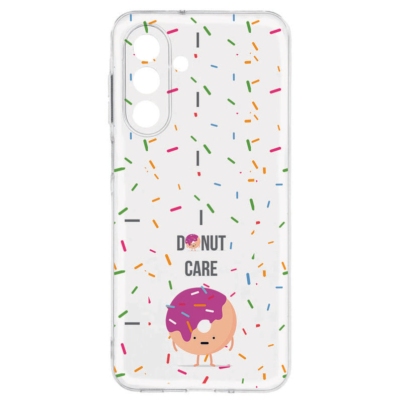 Samsung Galaxy A17 TPU Hoesje Donut Roze Backcover transparant design met donut en kleurrijke sprinkles
