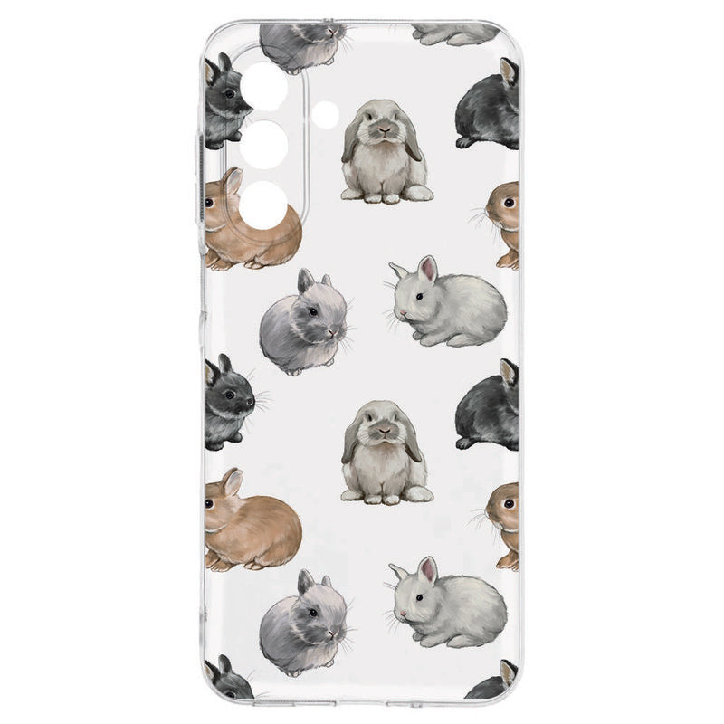 TPU Hoesje Samsung Galaxy A17 Konijntjes Backcover konijntjes design voorkant
